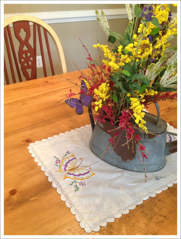 Vintage Butterfly Doily