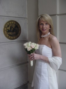 Just before her wedding in 2003.