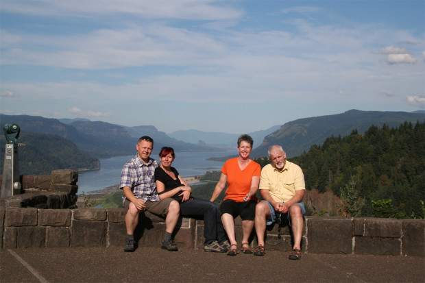 L-R, Yves, Annelies, Me, and Hubby Mike