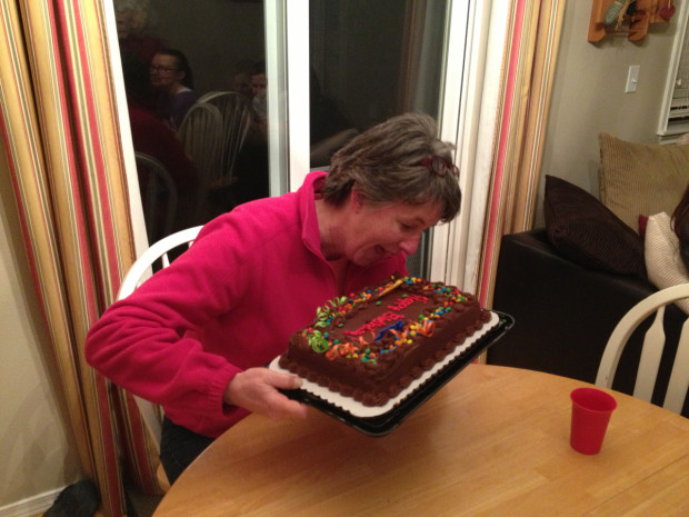 Chocolate cake with chocolate buttercream icing.