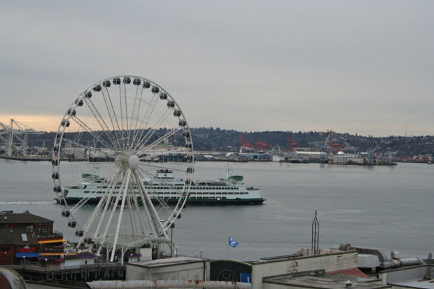 From the restaurant... a Washington State Ferry