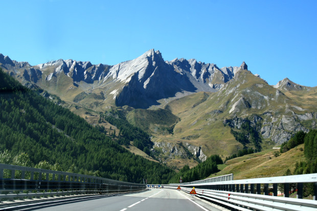 Approaching the Great Saint Bernard Pass.