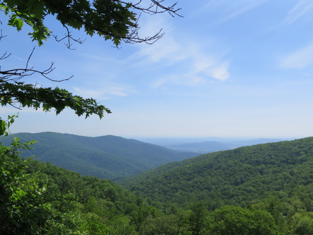 Looking east over the mountains.