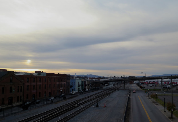 Looking west from Roanoke, just before sunset.