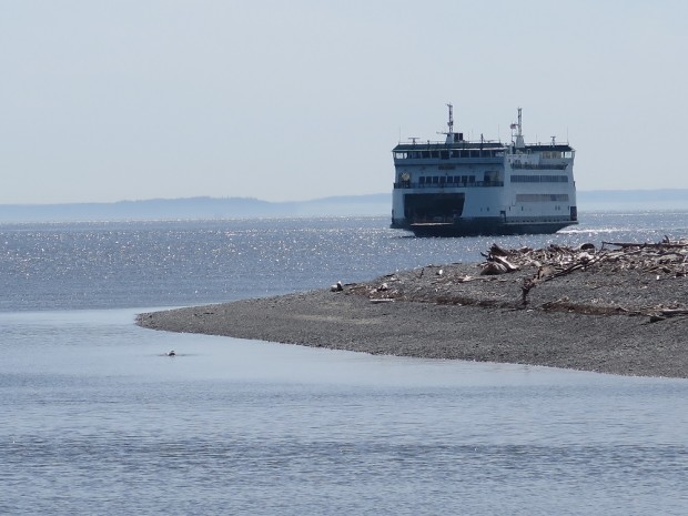 Ferry pulling into the terminal at Coupeville.