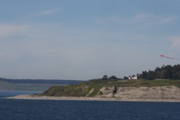 Leaving Coupeville, view of Fort Casey and the Admirality Head Lighthouse.